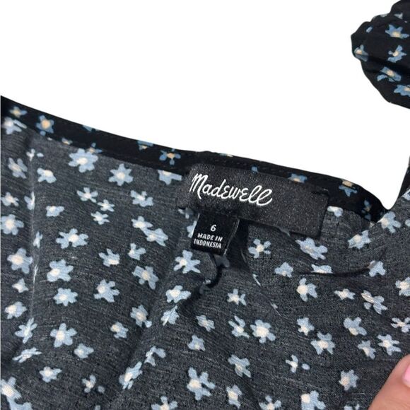 Madewell Seamed Long-Sleeve Mini Dress in Ditsy Floral Size 6 - Picture 10 of 10